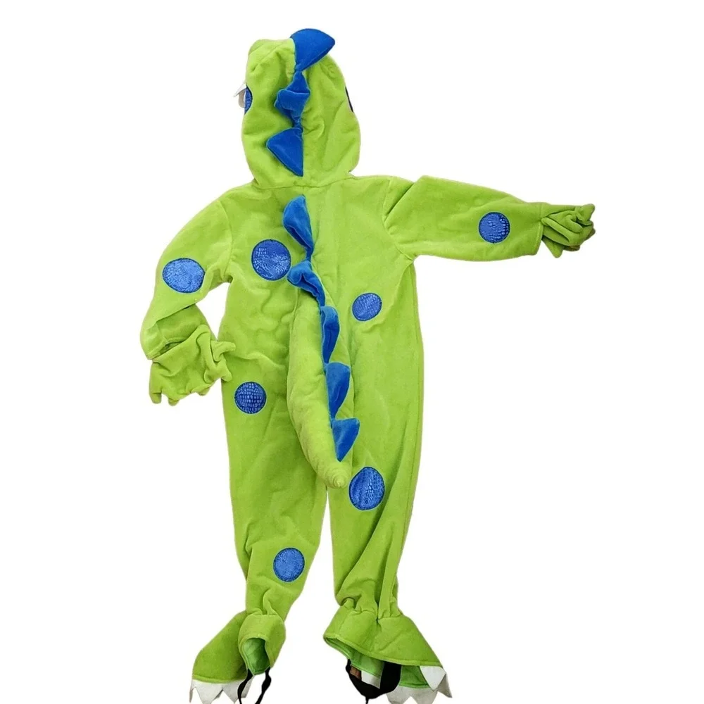 Toys R Us Miniwear Halloween Costume Green Dinosaur Blue Polka Dot Faux